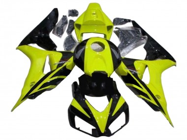 Purchase 2006-2007 Green Glossy Black Geometric Honda CBR1000RR Motorcycle Fairings UK