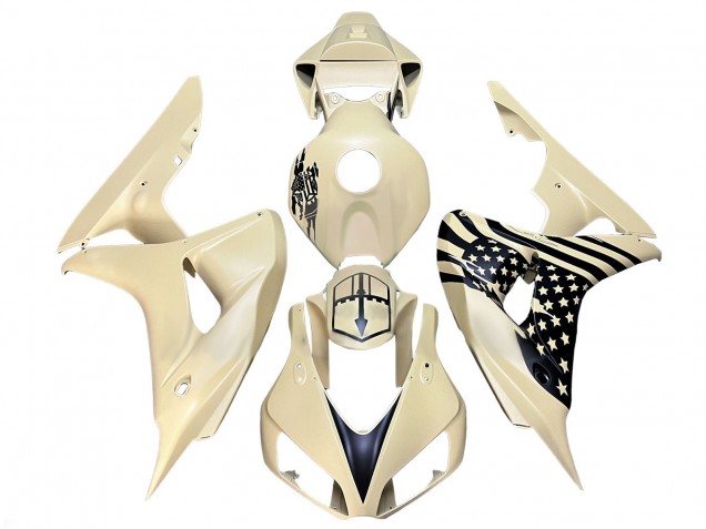 Purchase 2006-2007 Cream Black Honda CBR1000RR Motorcycle Fairings UK