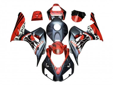 Purchase 2006-2007 Red Matte Black Monster Shark Honda CBR1000RR Motorcycle Fairings UK