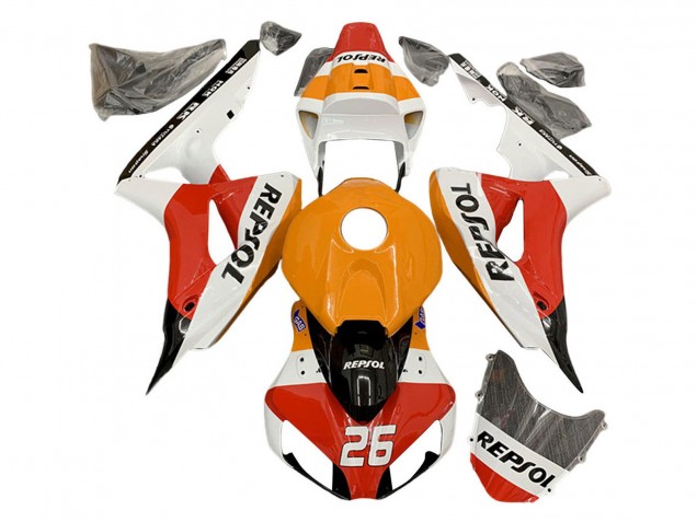 Purchase 2006-2007 Orange White Red Black Glossy Repsol 26 Honda CBR1000RR Motorcycle Fairings UK