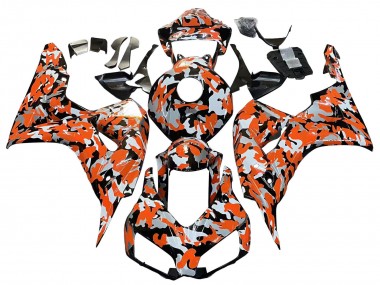 Purchase 2006-2007 Black Orange Silver Camouflage Honda CBR1000RR Motorcycle Fairings UK