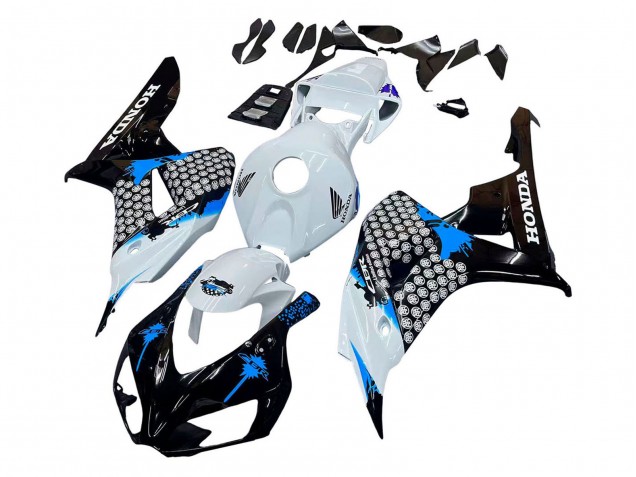 Purchase 2006-2007 White Blue Glossy Black Honda CBR1000RR Motorcycle Fairing UK