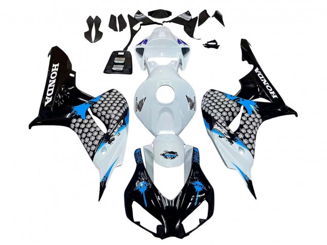 Purchase 2006-2007 White Blue Glossy Black Honda CBR1000RR Motorcycle Fairing UK