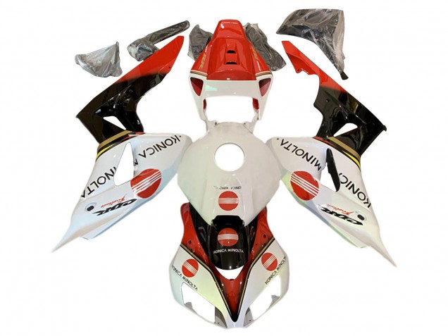 Purchase 2006-2007 White Red Glossy Black Konica Minolta Honda CBR1000RR Motorcycle Fairings UK