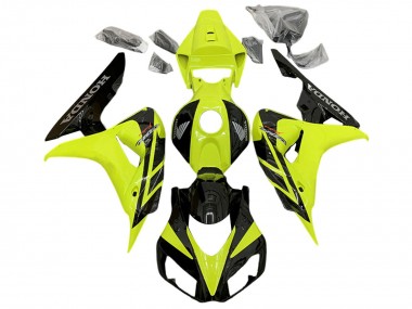 Purchase 2006-2007 Yellow Glossy Black Honda CBR1000RR Motorcycle Fairings UK