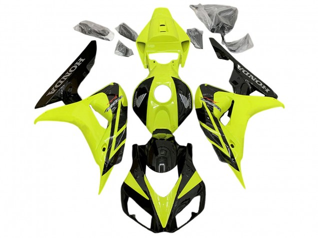 Purchase 2006-2007 Yellow Glossy Black Honda CBR1000RR Motorcycle Fairings UK