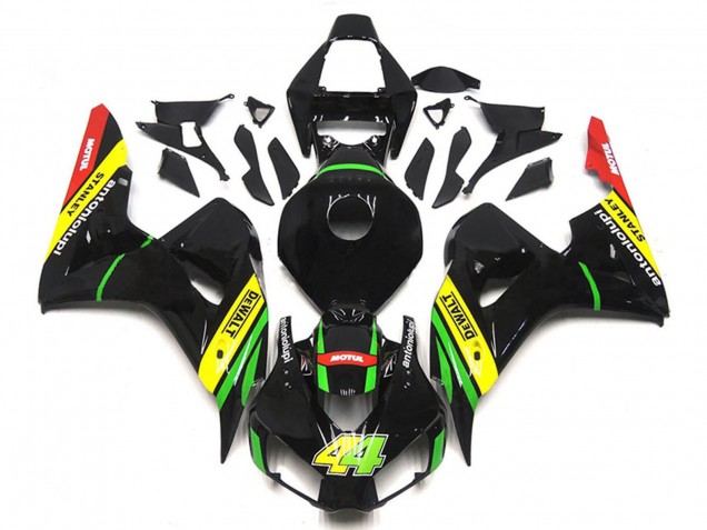 Purchase 2006-2007 Glossy Black Yellow Green Red Motul 44 Honda CBR1000RR Motorcycle Fairings UK