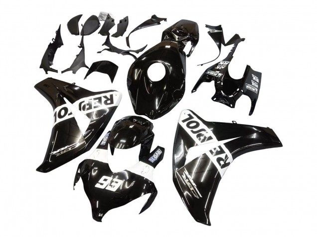 Purchase 2008-2011 Glossy Black White Repsol 93 Honda CBR1000RR Motorcycle Fairings UK