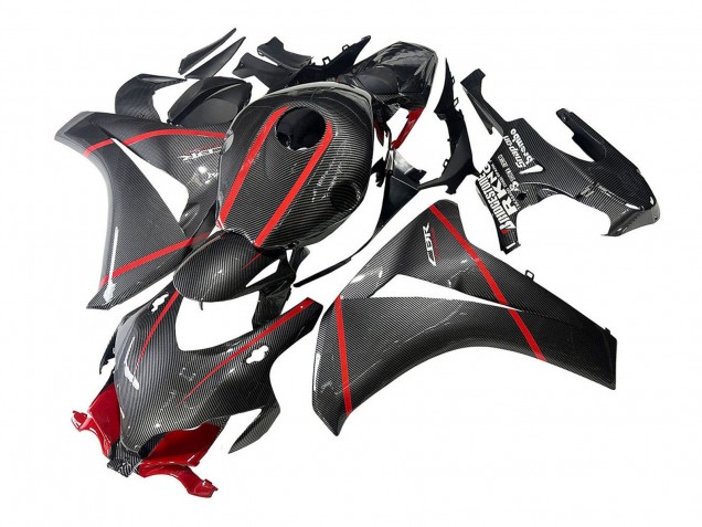 Purchase 2008-2011 Black Carbon Fiber Red Honda CBR1000RR Motorcycle Fairings UK