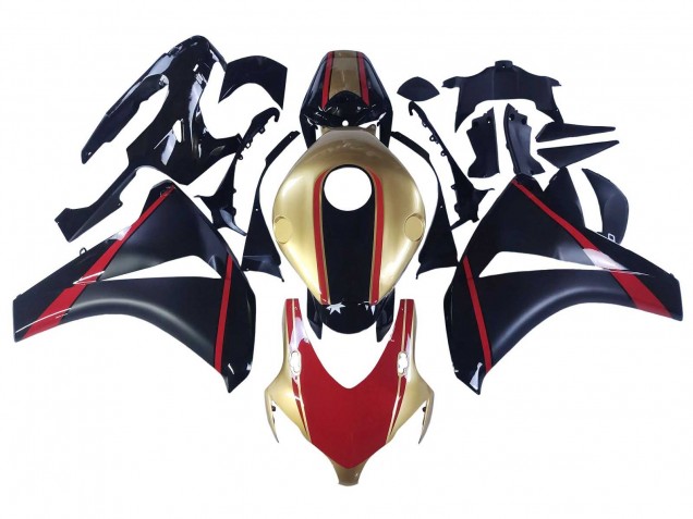 Purchase 2008-2011 Gold Red Glossy Black Honda CBR1000RR Motorcycle Fairings UK