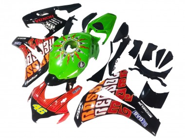 Purchase 2008-2011 Green Orange Glossy Black Rossi Michelin 46 Honda CBR1000RR Motorcycle Fairings UK