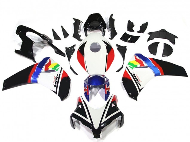 Purchase 2008-2011 White Red Blue Glossy Black Star Honda CBR1000RR Motorcycle Fairings UK