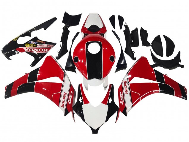 Purchase 2008-2011 Red White Glossy Black Racing Honda CBR1000RR Motorcycle Fairings UK