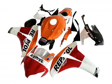 Purchase 2008-2011 Orange White Red Glossy Black Repsol HRC Honda CBR1000RR Motorcycle Fairing UK