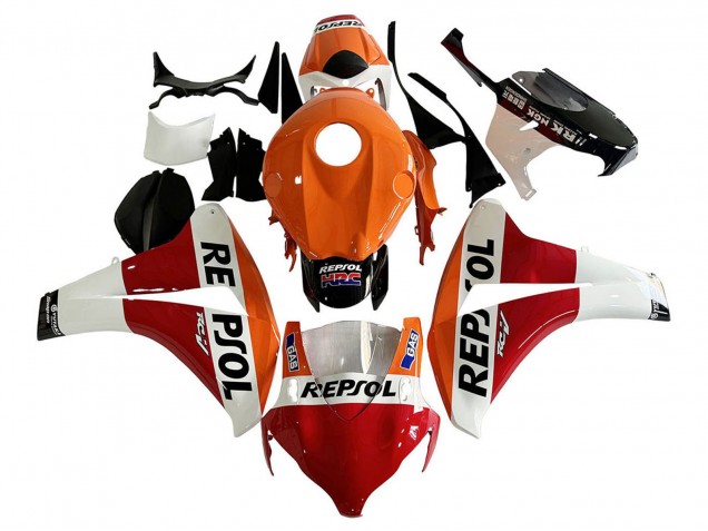 Purchase 2008-2011 Orange White Red Glossy Black Repsol HRC Honda CBR1000RR Motorcycle Fairing UK