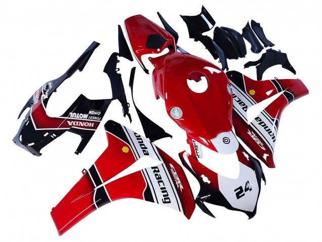 Purchase 2008-2011 White Red Glossy Black Racing 24 Honda CBR1000RR Motorcycle Fairings UK
