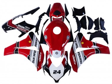 Purchase 2008-2011 White Red Glossy Black Racing 24 Honda CBR1000RR Motorcycle Fairings UK