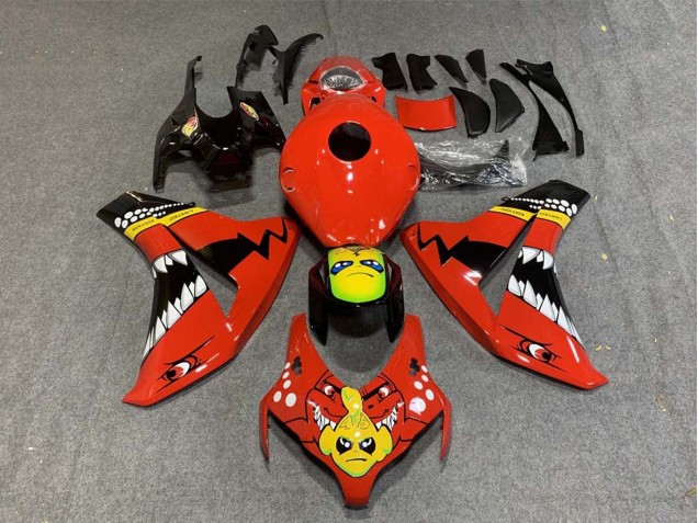 Purchase 2008-2011 Red Yellow Glossy Black Shark Honda CBR1000RR Motorcycle Fairings UK