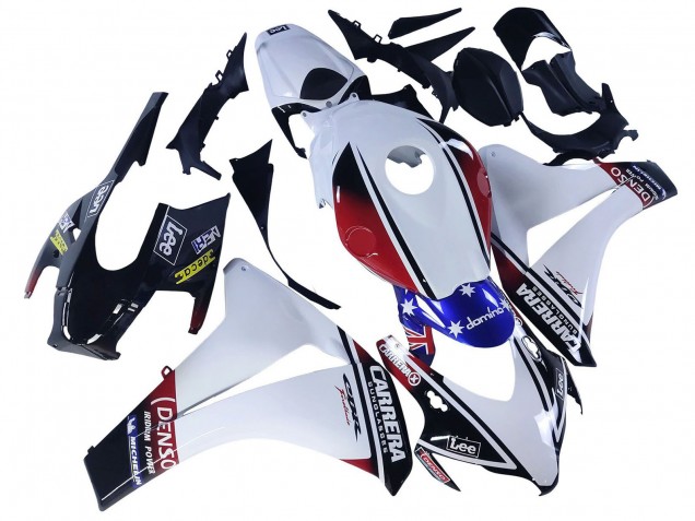 Purchase 2008-2011 White Red Blue Black Star Lee Carrera Honda CBR1000RR Motorcycle Fairings UK