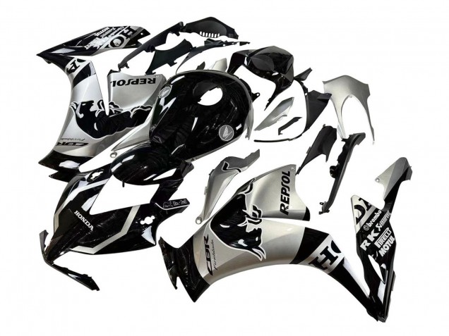 Purchase 2012-2016 Silver Glossy Black Repsol Red Bull Honda CBR1000RR Motorcycle Fairings UK