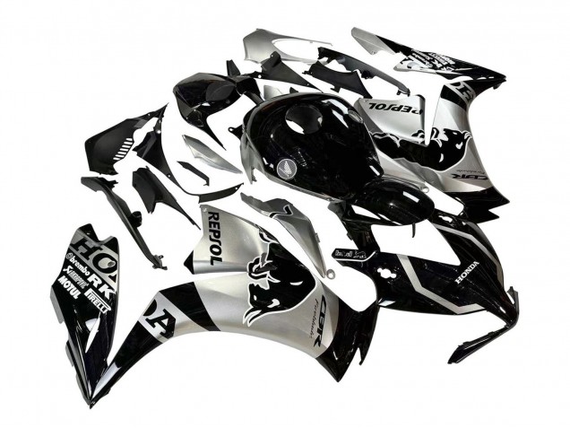 Purchase 2012-2016 Silver Glossy Black Repsol Red Bull Honda CBR1000RR Motorcycle Fairings UK