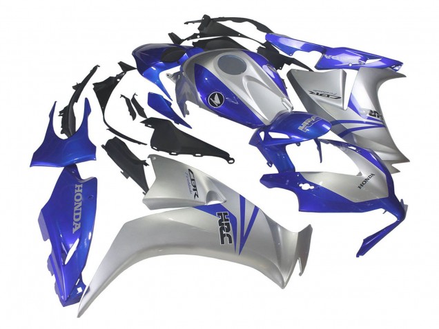 Purchase 2012-2016 Silver Blue HRC Honda CBR1000RR Motorcycle Fairings UK