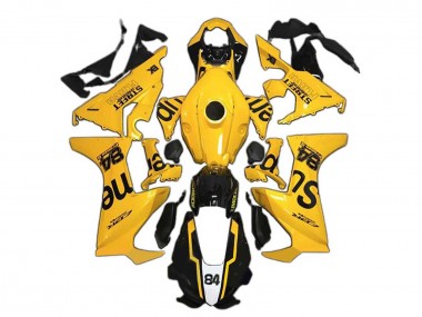 Purchase 2017-2023 Yellow Glossy Black Supreme 84 Honda CBR1000RR Motorcycle Fairings UK