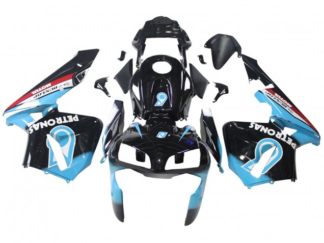 Purchase 2003-2004 Light Blue Red Glossy Black Dunlop Honda CBR600RR Motorcycle Fairings UK