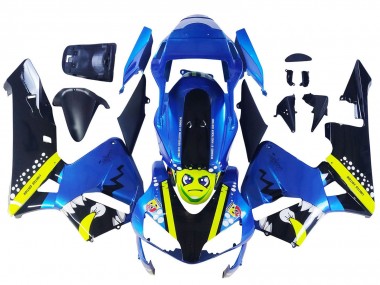 Purchase 2003-2004 Blue Neon Yellow Glossy Black Shark Honda CBR600RR Motorcycle Fairings UK