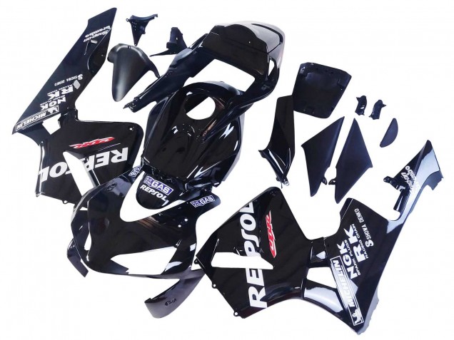 Purchase 2003-2004 Glossy Black White Repsol Honda CBR600RR Motorcycle Fairings UK