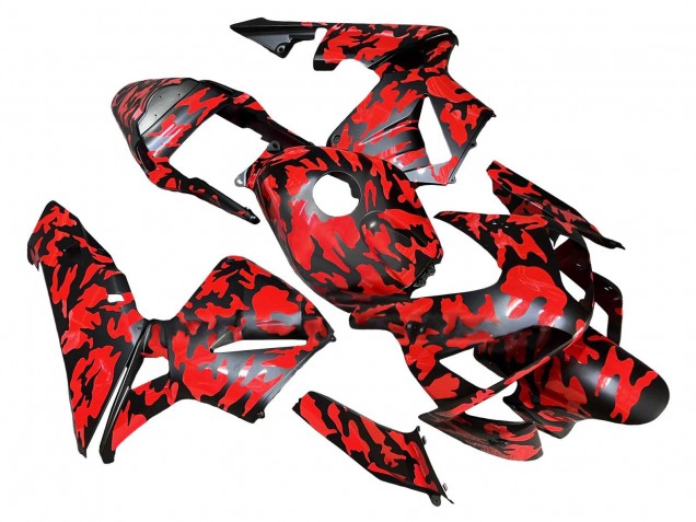 Purchase 2003-2004 Black Red Grey Camouflage Honda CBR600RR Motorcycle Fairings UK