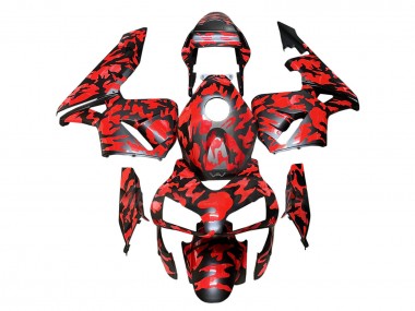 Purchase 2003-2004 Black Red Grey Camouflage Honda CBR600RR Motorcycle Fairings UK
