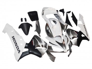 Purchase 2003-2004 White Matte Black Racing Honda CBR600RR Motorcycle Fairings UK