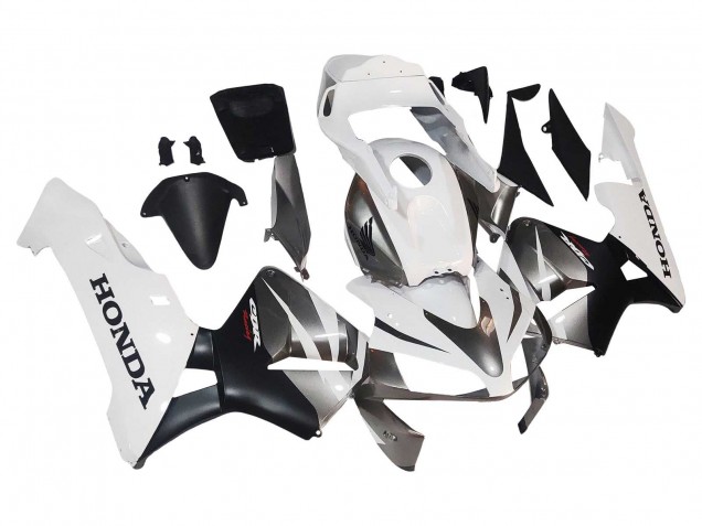 Purchase 2003-2004 White Matte Black Racing Honda CBR600RR Motorcycle Fairings UK