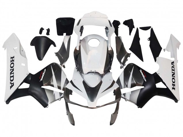 Purchase 2003-2004 White Matte Black Racing Honda CBR600RR Motorcycle Fairings UK