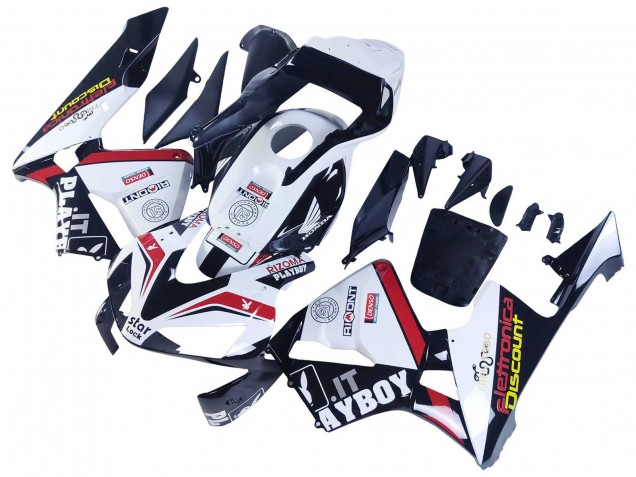 Purchase 2003-2004 White Red Glossy Black DENSO Rimont Honda CBR600RR Motorcycle Fairings UK