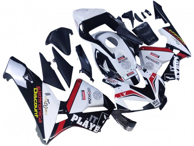 Purchase 2003-2004 White Red Glossy Black DENSO Rimont Honda CBR600RR Motorcycle Fairings UK