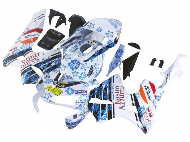Purchase 2003-2004 White Blue Red Nastro Azzurro 46 Honda CBR600RR Motorcycle Fairings UK