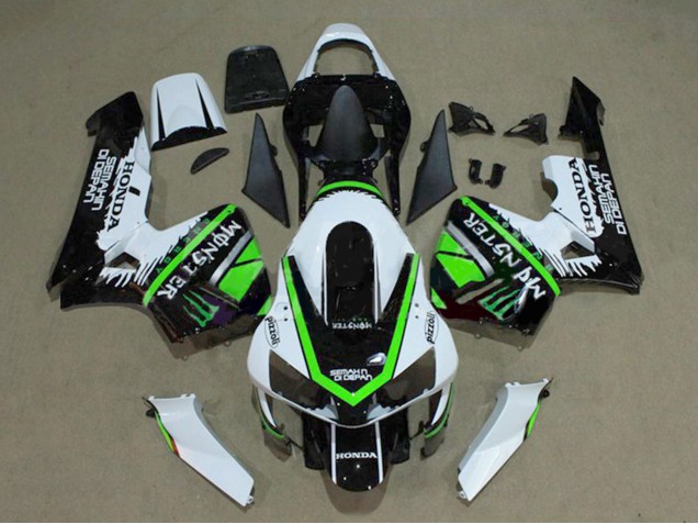 Purchase 2003-2004 White Green Glossy Black Monster Honda CBR600RR Motorcycle Fairings UK