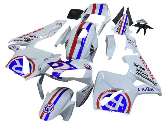 Purchase 2003-2004 White Red Blue Honda CBR600RR Motorcycle Fairings UK