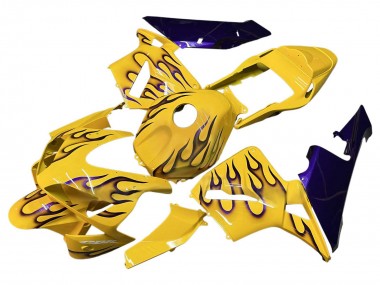 Purchase 2003-2004 Yellow Black Flame Honda CBR600RR Motorcycle Fairings UK