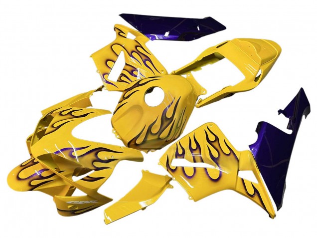 Purchase 2003-2004 Yellow Black Flame Honda CBR600RR Motorcycle Fairings UK