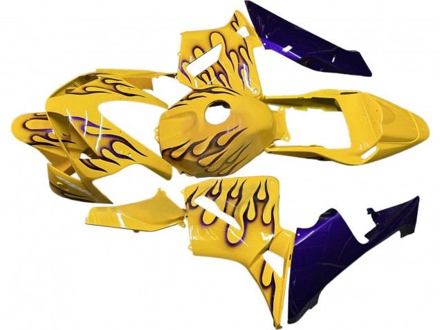 Purchase 2003-2004 Yellow Black Flame Honda CBR600RR Motorcycle Fairings UK
