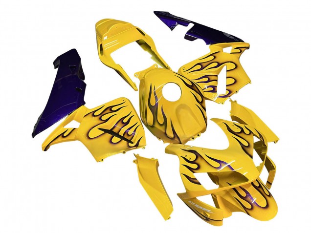 Purchase 2003-2004 Yellow Black Flame Honda CBR600RR Motorcycle Fairings UK