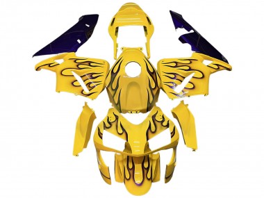 Purchase 2003-2004 Yellow Black Flame Honda CBR600RR Motorcycle Fairings UK