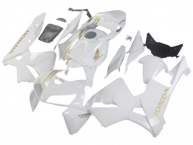 Purchase 2005-2006 White Gold Honda CBR600RR Motorcycle Fairings UK