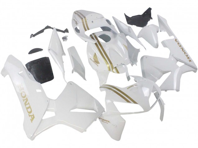Purchase 2005-2006 White Gold Honda CBR600RR Motorcycle Fairings UK