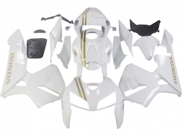 Purchase 2005-2006 White Gold Honda CBR600RR Motorcycle Fairings UK