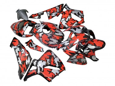 Purchase 2005-2006 Black with Red Grey Camouflage Honda CBR600RR Motorcycle Fairings UK