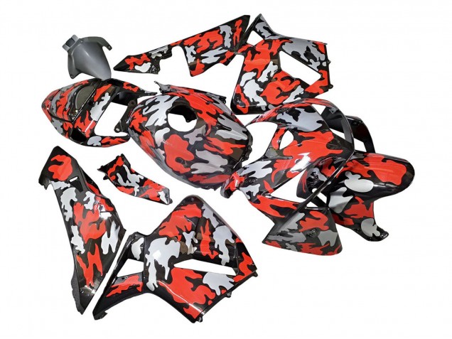 Purchase 2005-2006 Black with Red Grey Camouflage Honda CBR600RR Motorcycle Fairings UK